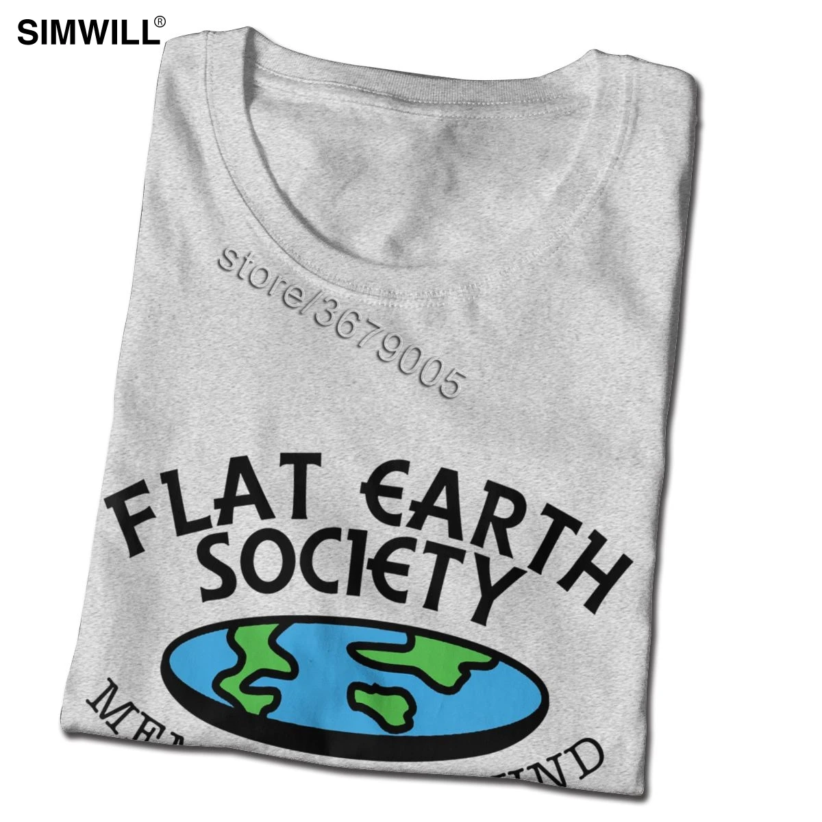 Хлопковая футболка с надписью I верю плоская Земля | Мужская одежда