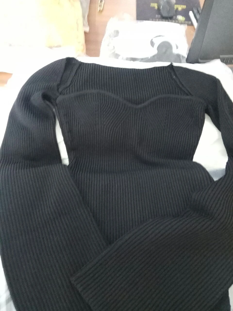 Женская трикотажная футболка DEAT с квадратным вырезом и низким бюстом весна