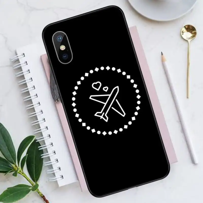 

Airplane Art Abstract Cartoon Phone Case for iPhone 11 12 pro XS MAX 8 7 6 6S Plus X 5S SE 2020 XR Luxury brand shell