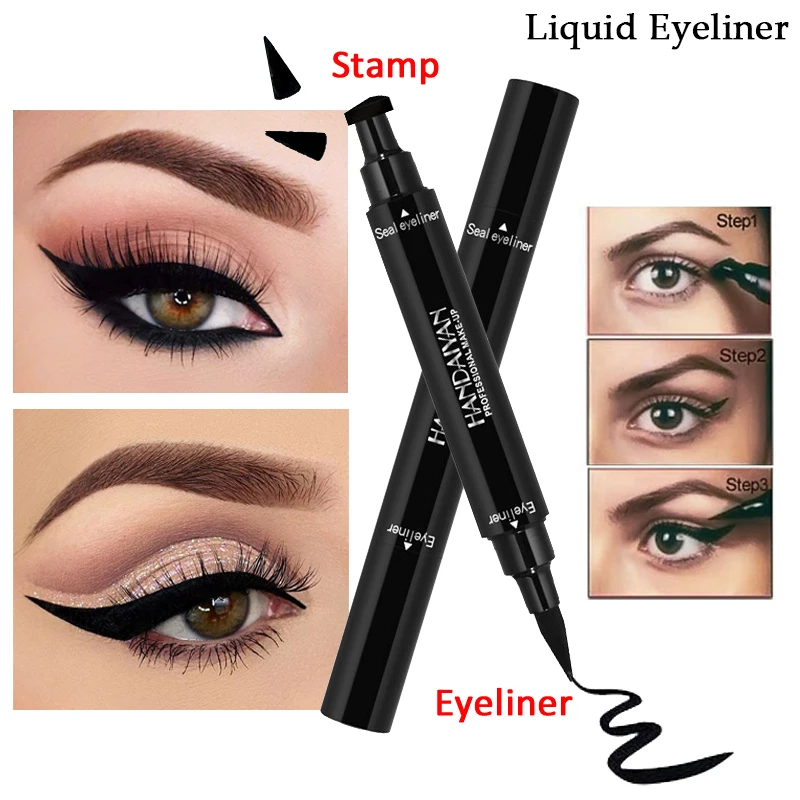 Черная жидкая подводка для глаз карандаш быстросохнущий водонепроницаемый