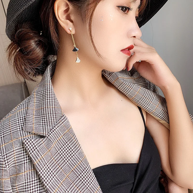 Длинные серьги-подвески с кристаллами USTAR для женщин милые модные ювелирные