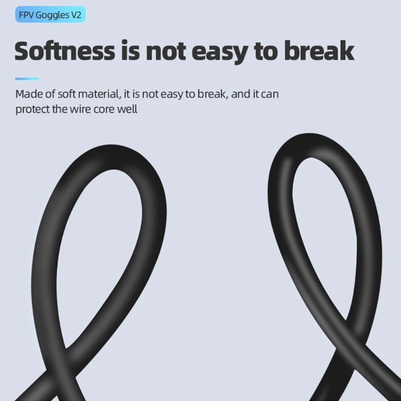 2021 New Power Cable Compatible with FPV Goggles V2, Type-C to DC Port Fast Charger Cord Line Drone Accessories