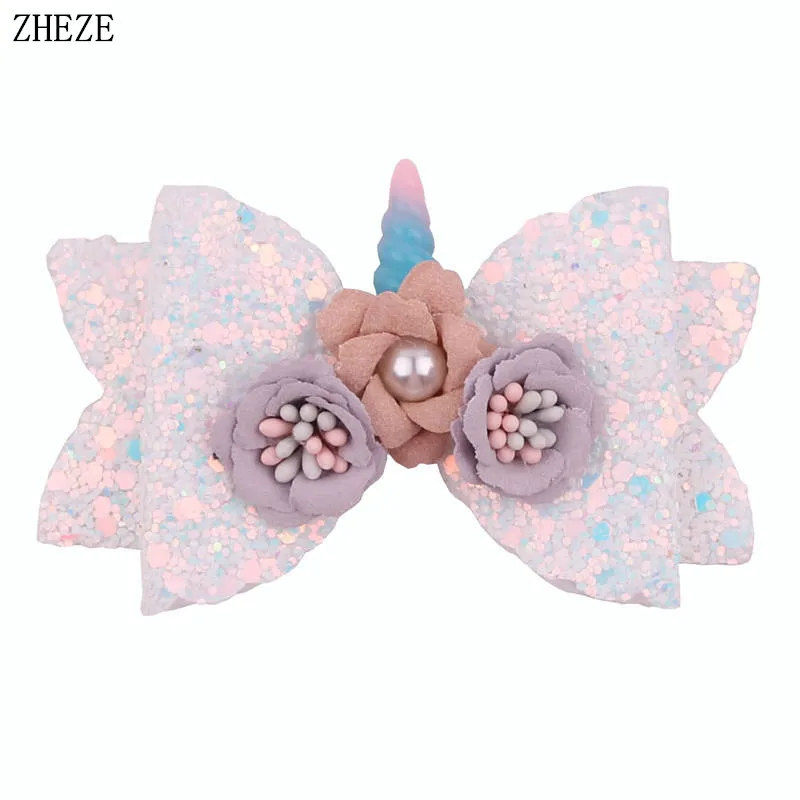 Заколки для волос 12 шт./лот девочек детские блестящие заколки жемчужины цветы