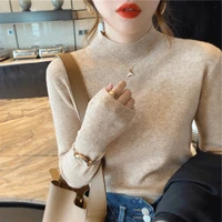 basic turtleneck slim sweater pullover women autumn winter casual long sleeve sweater for women female chic jumpers top
