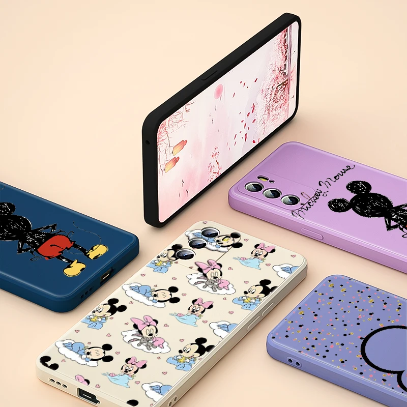 

Minnie Y Mickey Phone Case For OPPO Reno 6 5 5K 5F 4F 4Z 4 3 2 2F 2Z Z Pro Plus Lite 5G Liquid Silicone Soft Cover