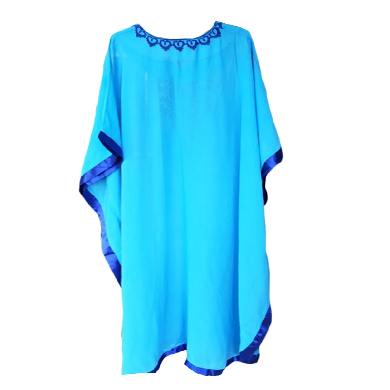 Бикини, купальник, накидка, цветочный синий кафтан, халат, Vestido De Plage Praia, v-образный вырез, сексуальные туники для купальников, парео, Пляжное платье, пляжная одежда