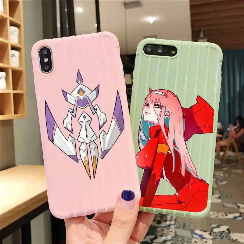 Чехол для телефона Darling in the FranXX с текстурой на колесиках IPhone 11 Pro Max X XS MAX 8 7 6S Plus