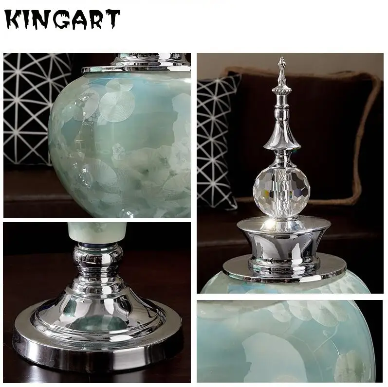

European Luxury Crystal Glaze Ceramic Craft Desktop Wedding Gift Home Furnishing Decoration Ornament Livingroom 145054