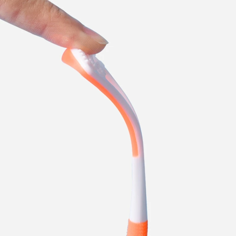 

Q1QD Food Grade Silicone Tongue Scraper 3-Layer Oral Care Hygiene Cleaner Brush Fresh Breath Maker Reusable Mouth Cleaning Tool