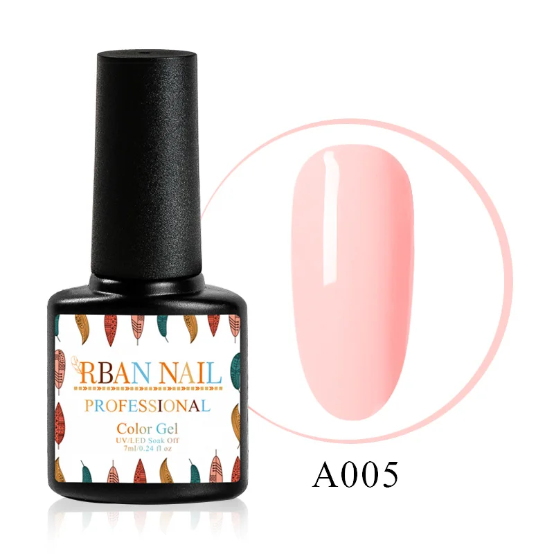 M30005 RBAN NAIL 7 мл чистый Гель-лак для ногтей замачиваемый УФ светодиодный Гель-лак Стойкий черный белый розовый основа для ногтей Гель-лак для маникюра - Цвет: M30005