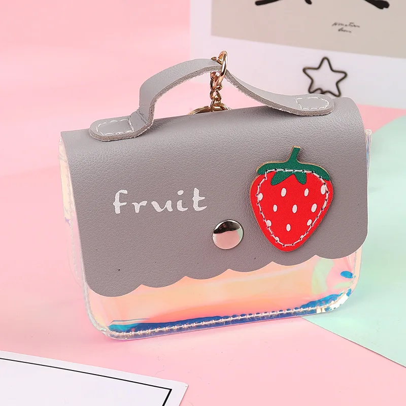 Женские кошельки лазерные прозрачные для мелочи Маленький милый держатель карт