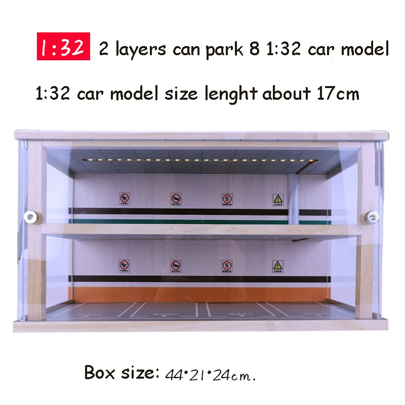 1: 64 1:43 1:32 шкала 2/3 слоев деревянная игрушечная Автостоянка сцены витрина с легкой модели автомобиля подземный ящик для хранения гаража