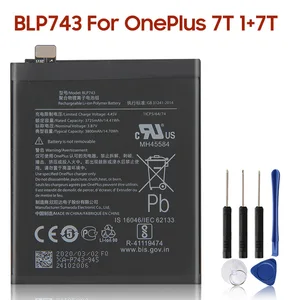original replacement phone battery blp743 for oneplus 7t one plus 7t authentic phone batteries 3800mah free global shipping