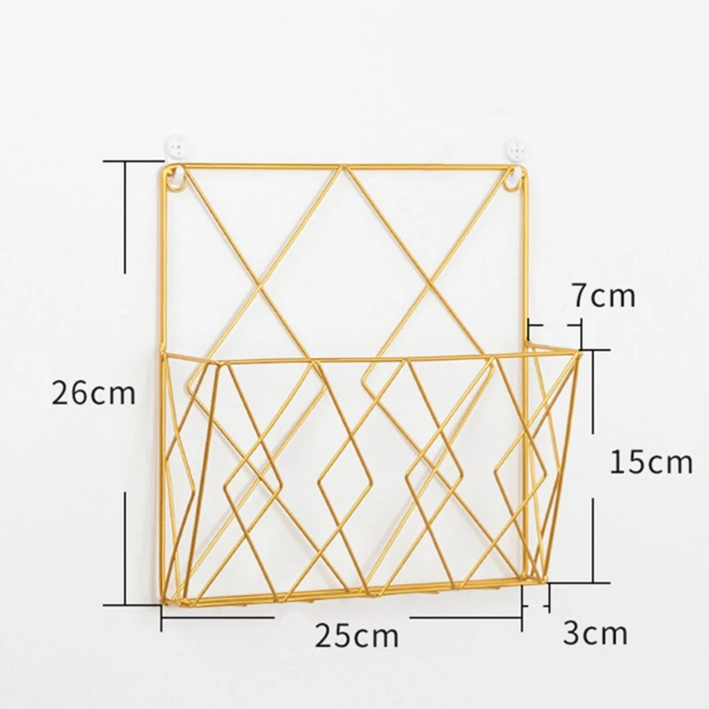 

Modern Minimalist Wrought Iron Wall Book and Newspaper Shelf Home Bedroom Study Wall Shelf