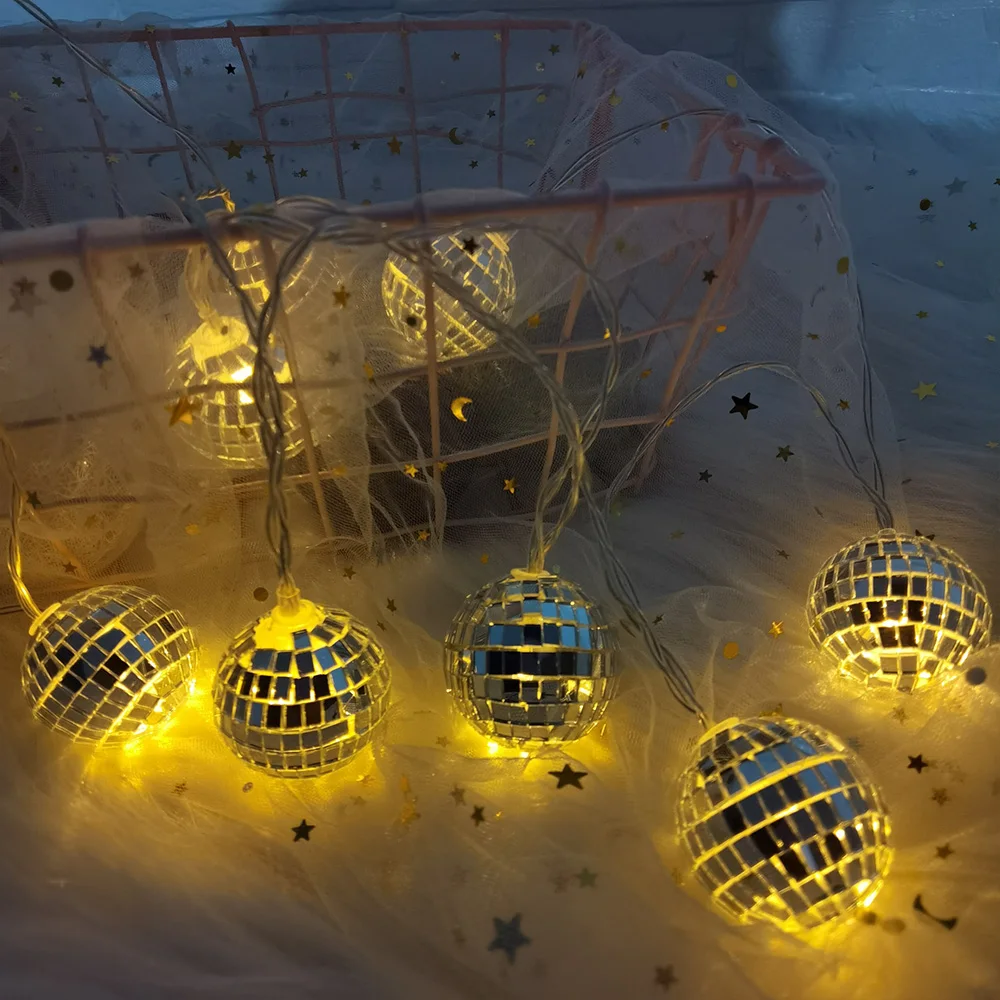 СВЕТОДИОДНАЯ Гирлянда для дискотеки Amawill зеркальный шар отражающая лампа
