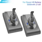 Аккумулятор Turpow 6000 мА  ч, 21,6 в, V8, для пылесоса Dyson V8 Absolute V8, li-ion SV10