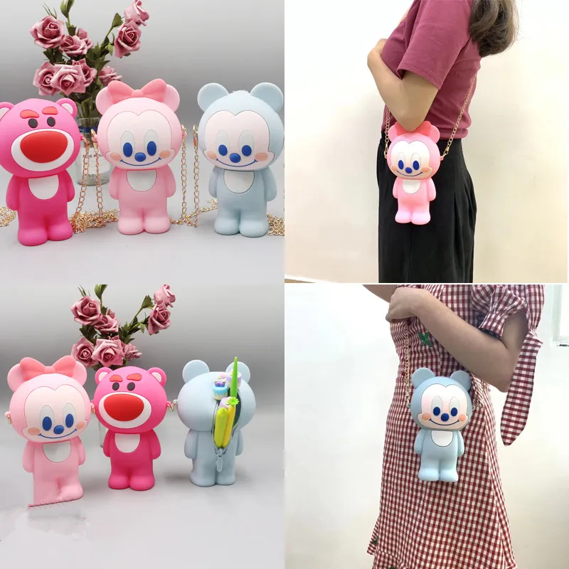 3D мультфильм силиконовый пенал для школьные принадлежности детей канцелярские