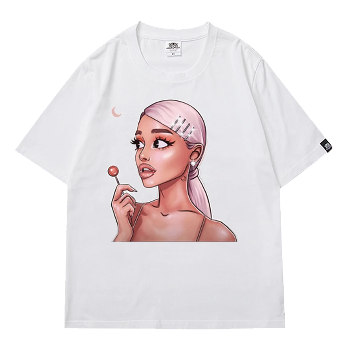 

Ariana Grande Cover T-shirts Mens Funny Print Oversized T-shirt 2021 Summer Short Sleeve Male Boys Street Punk Soft Loose Top