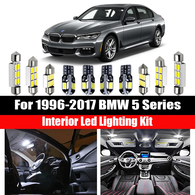 Светодиодный комплект для внутреннего освещения BMW 5 серий E39 E60 E61 F10 F11 M5 без