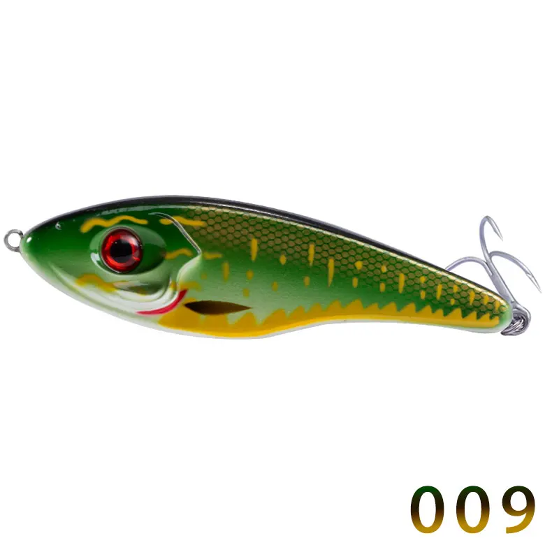 009 Hunthouse Jerkbait Мускусная приманка для ловли щуки, рыбацкие приманки VIB, крючки, медленно тонущие воблеры для щуки, Pesca Leurre jerkbaits - Цвет: 009