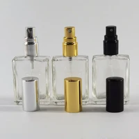 12 x 15ml travel transparent refillable glass sprayer bottle 12oz empty square perfume atomizer fragrance parfum vials