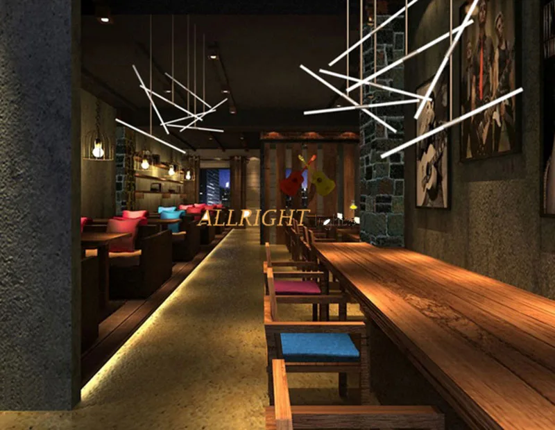 

LED metal glass material 2/4/6heads withe pipe erected gold color for hotel room coffee shop modern style