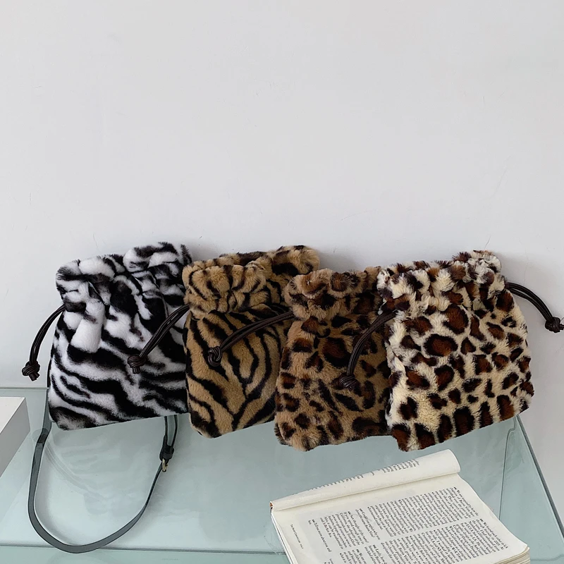Женские сумки Zebra из искусственного меха женские Высококачественная сумка через