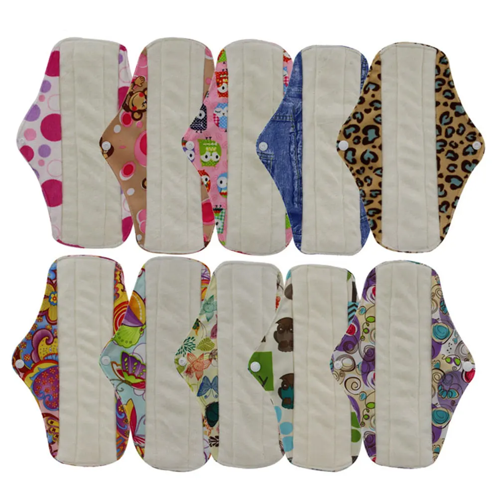 Многоразовые органические бамбуковые женские менструальные прокладки тканевые