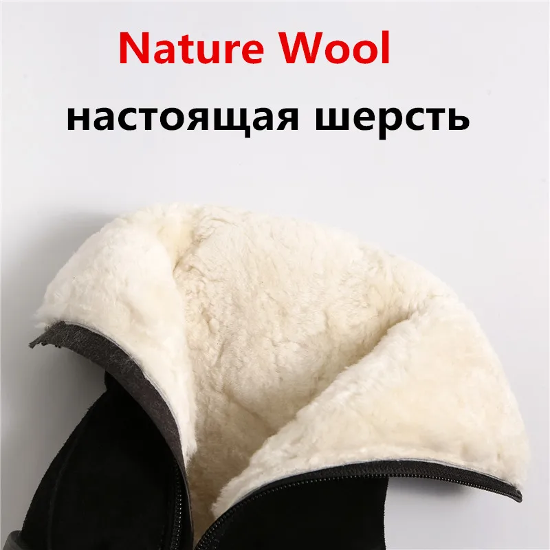 

MORAZORA 2021 New Full Genuine Leather Boots Nature Wool Warm Winter Snow Boots Women Zip Chelsea Boots Ladies Fur Ankle Botas