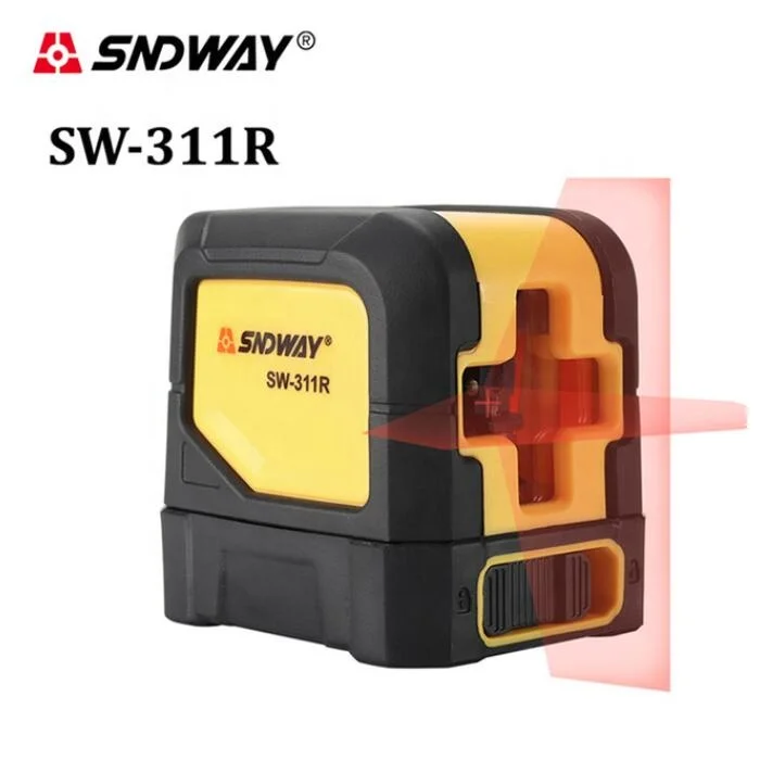 

SNDWAY SW-311R Mini Cross line Laser Level 2 lines Red Laser Self Leveling Vertical Parallel Measuring Tools