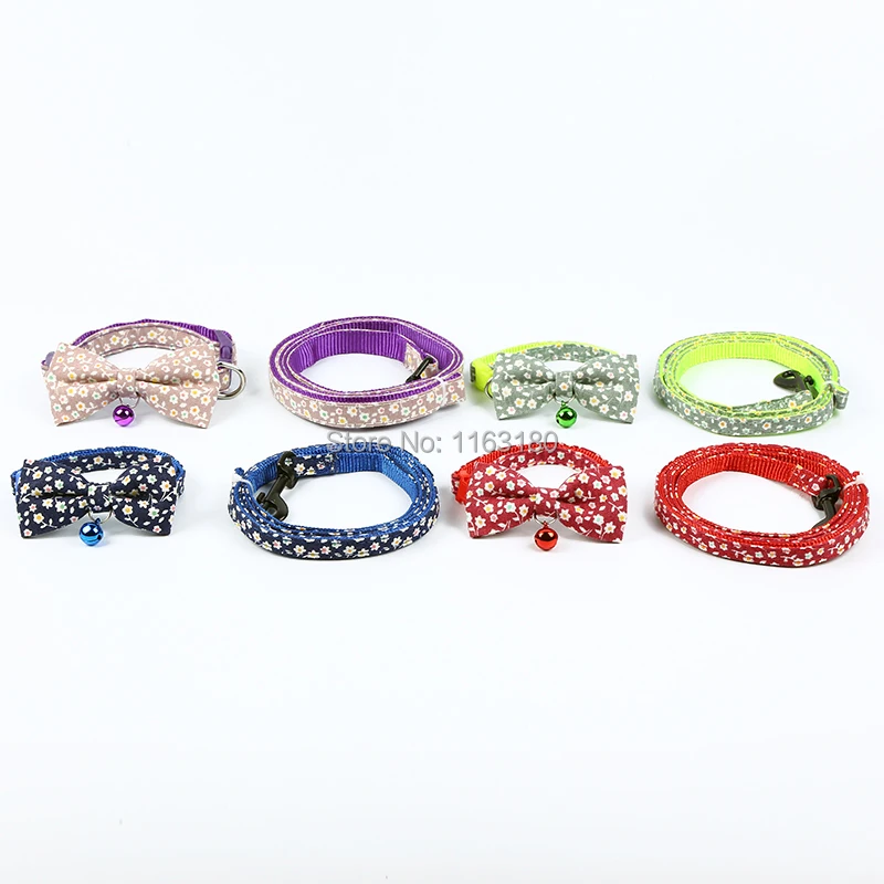 12 компл./лот ошейник для домашних животных набор поводков маленьких и средних