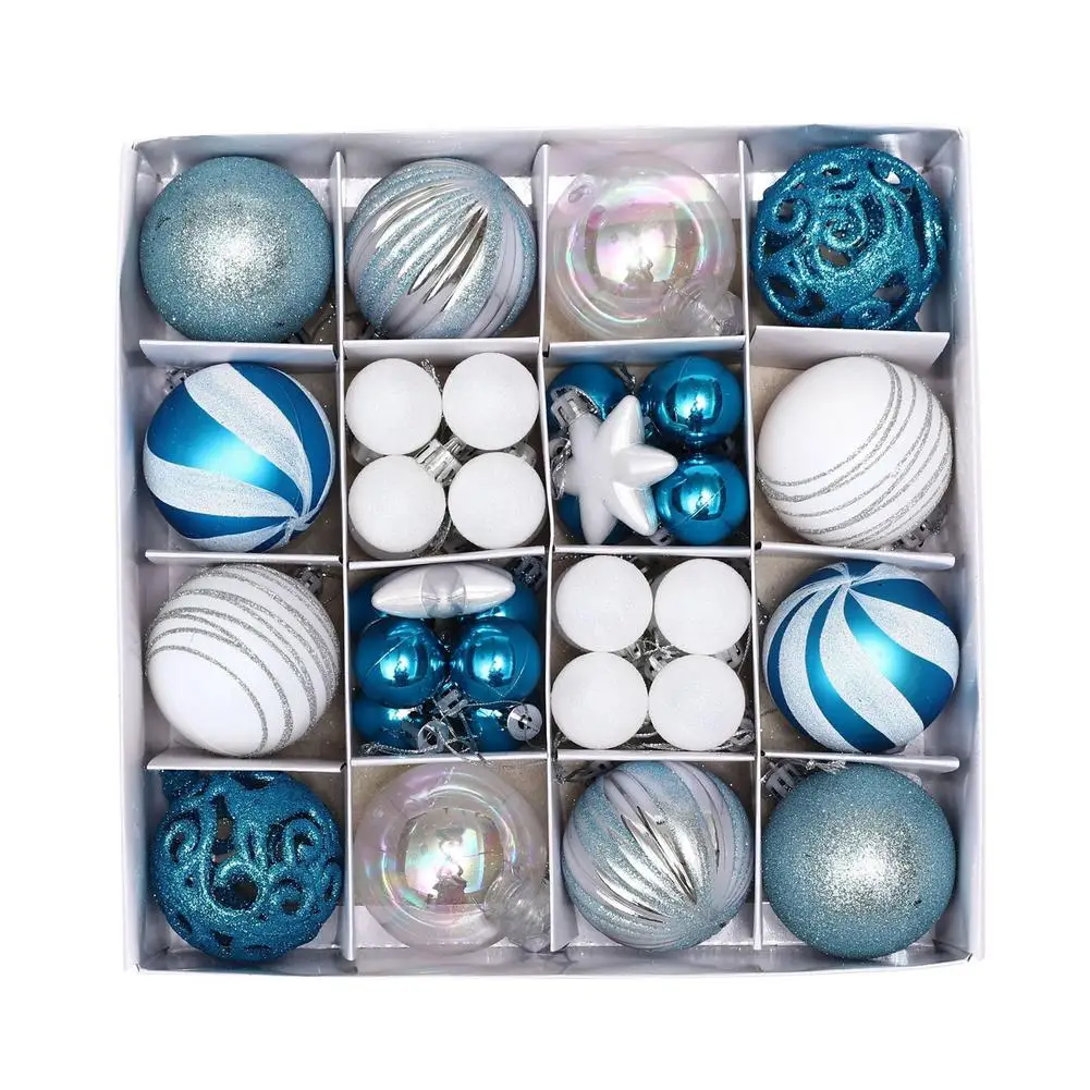 

42 шт. шар для рождественской елки, легкий подвесной шар в прозрапосылка вке, легкий крошечный многоразовый ручной и прочный для D