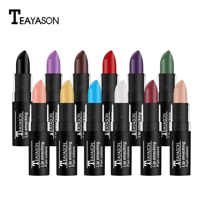 

Long Lasting Lipstick White Nude Vampire Lip stick Makeup Creative Halloween Retro Gifts Color Plum W3A5