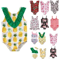 summer swimsuit for little girls toddler baby girls bikini suit fruits print ruffles swimsuits swimwear bathing suit