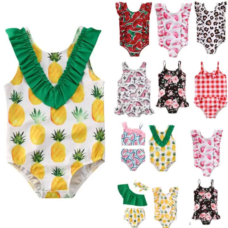 Купальник детский для девочек хлопок размер: 3 m/6м/9 m/12м/18 m/24м 2 цвета|Комбинезоны| |