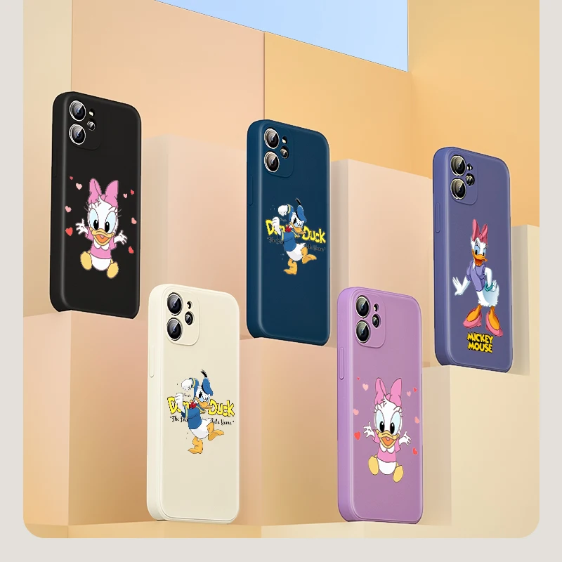 

Disney Cartoon Donald Duck For Apple IPhone 13 12 Mini 11 Pro XS MAX XR X 8 7 6S SE Plus Liquid Silicone Soft Phone Case
