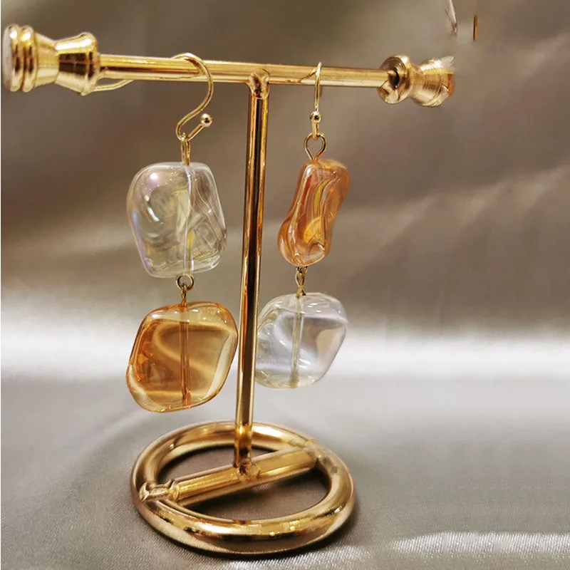 

GorGor Drop Earrings Women Originality Pattern Transparent Candy Geometric Color Collision Creative Party Jewelry DKE-1089