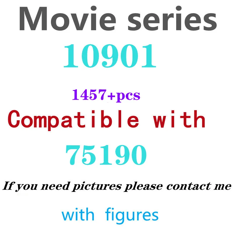 

1457pcs 10901 Building Block Toy Movie Series 75190 Assembled Building Block Children's Toy Gifts