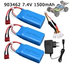 Литий-Полимерный Аккумулятор 7,4 В 1500 мАч для Wltoys 12423 12428 V913 L959 L969 L979 L202 L212 A959 12428 HJ816 HJ817, запасные части для автомобильного аккумулятора