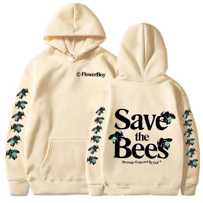 New Golf Hoodies Save The Bees Le Fleur Tyler The Creator Hooded Sweatshirts Cotton Winter Thicken Fleece Pullovers Oversized images - 6