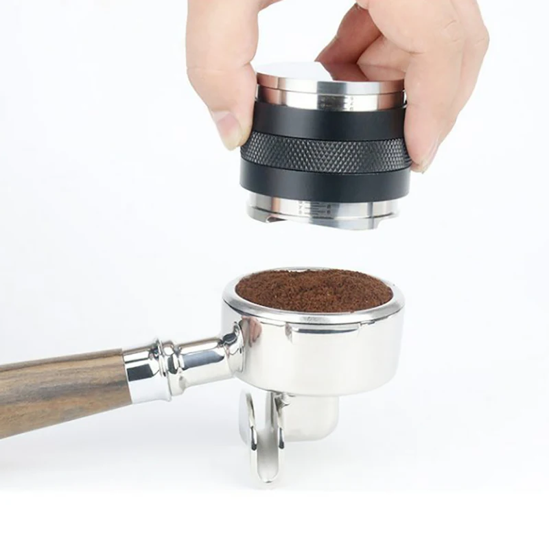 

51mm Espresso Tamper Dispenser,Double-Head Coffee Leveler,Espresso Tamper with Adjustable Depth with Silicone Tamper Mat