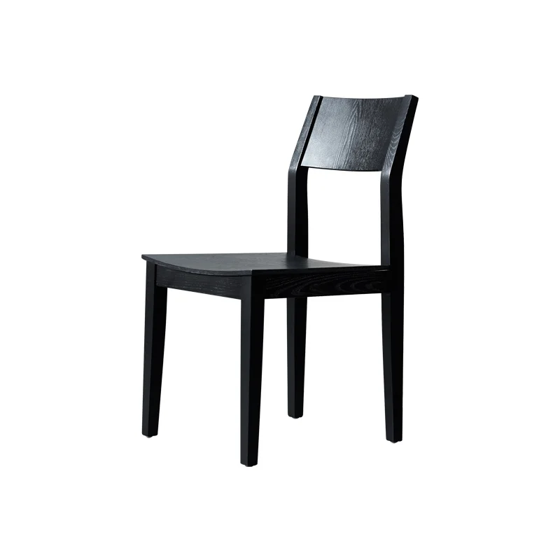 Черный обеденный стул из цельного дерева черный цвет грецкого ореха