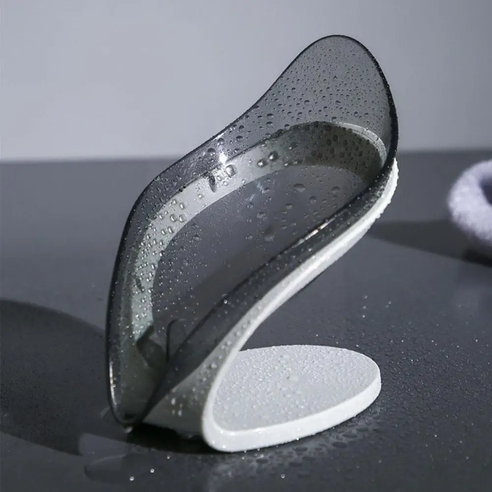 

Bathroom Soap Holder Leaf Shape Soap Box Kitchen Dish Container Storage Soap Non-slip Storage Drain Box Storage Bathro X6j3