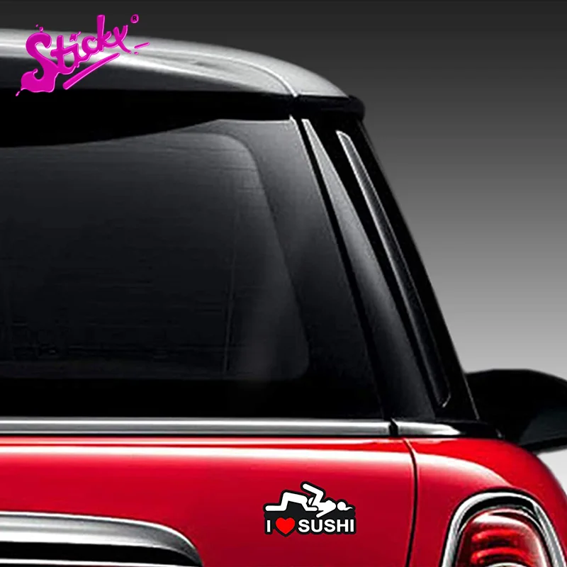 Привлекательные Предупреждение ждающие таблички и знаки I Love суши автомобильная