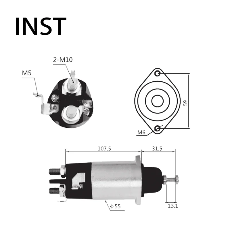

ELECTROMAGNETIC SWTICH SOLENOID FOR 24V 5KW M371X29071 M371X27271 M371X29771 M371XB4371 6898 137224736 SE0124736 M371X20672