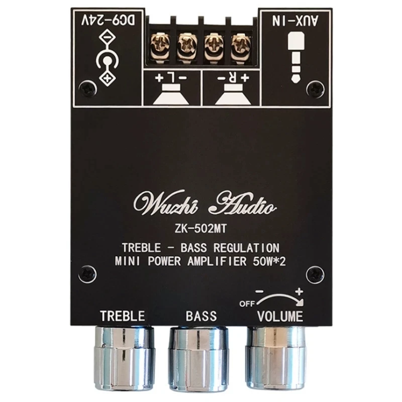

ZK-502MT Bluetooth аудио стерео усилитель доска 2X50W модуль Бас AMP