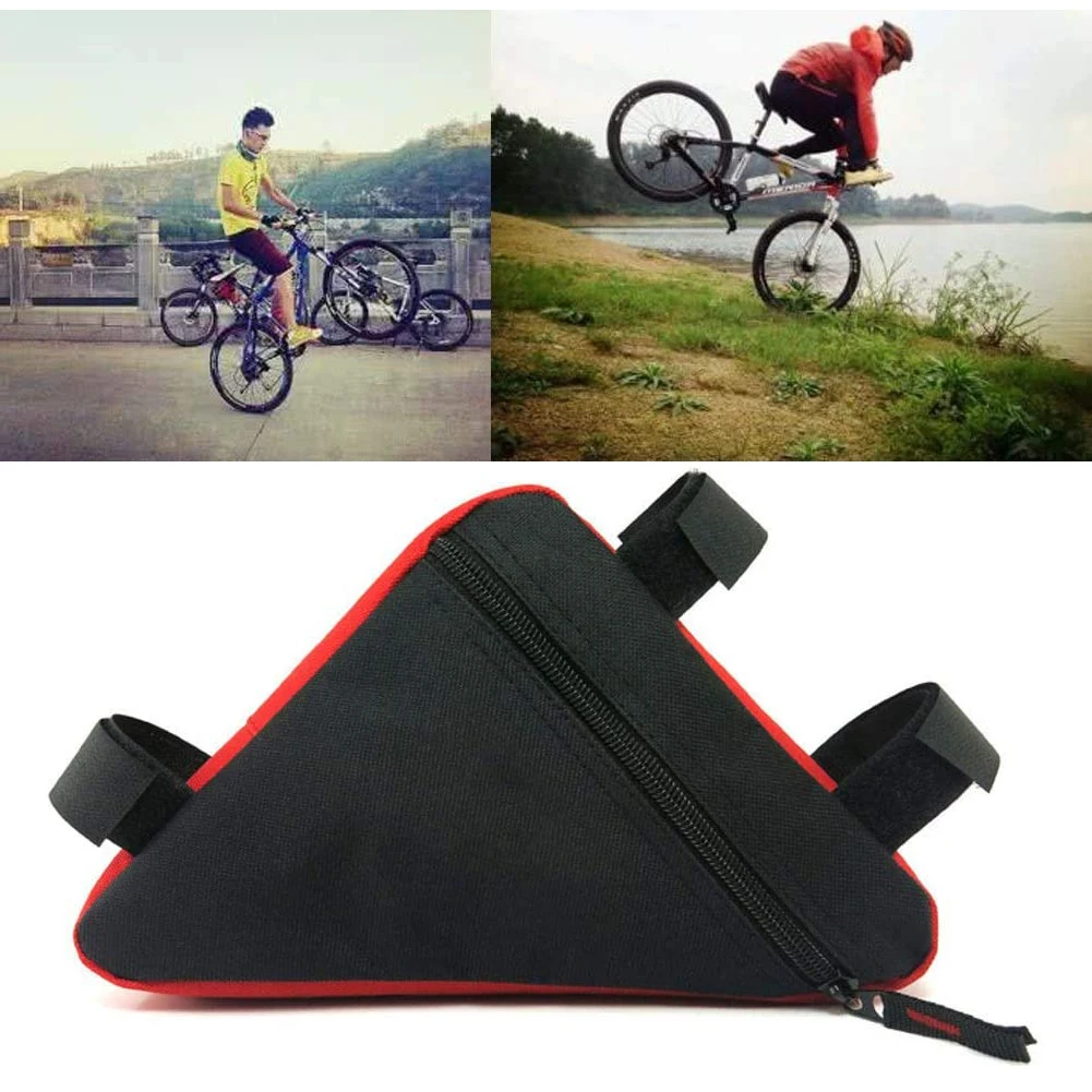 

Bicycle Bike Storage Bag Triangle Saddle Frame Pouch Cycling Front Tube Phone Pocket Waterproof Bike Accessories