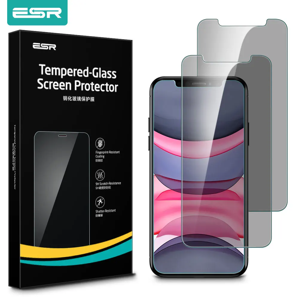 ESR 2 шт Анти шпион экран протектор для iPhone 11 Pro X XS XR Max пленка экрана с защитой
