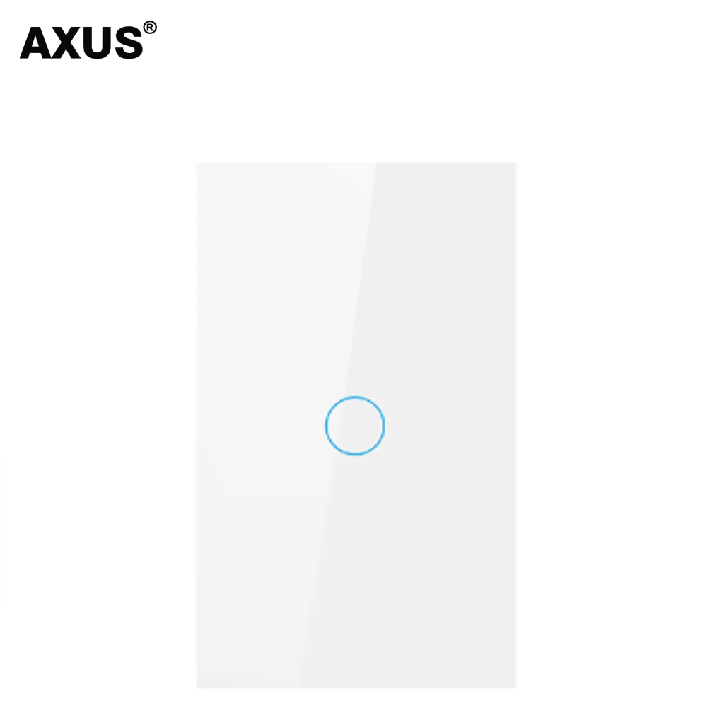 Сенсорный выключатель AXUS US AC110-250 из закаленного черного и белого хрустального