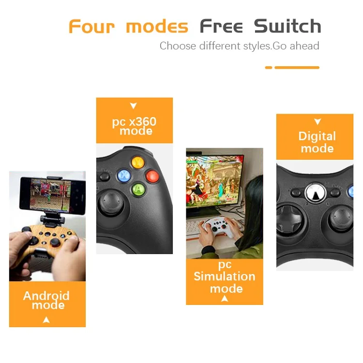 Данные лягушка 2,4G беспроводной контроллер для Xbox 360 джойстик для microsoft PC Windows 7 8 10 геймпад для телефона Android